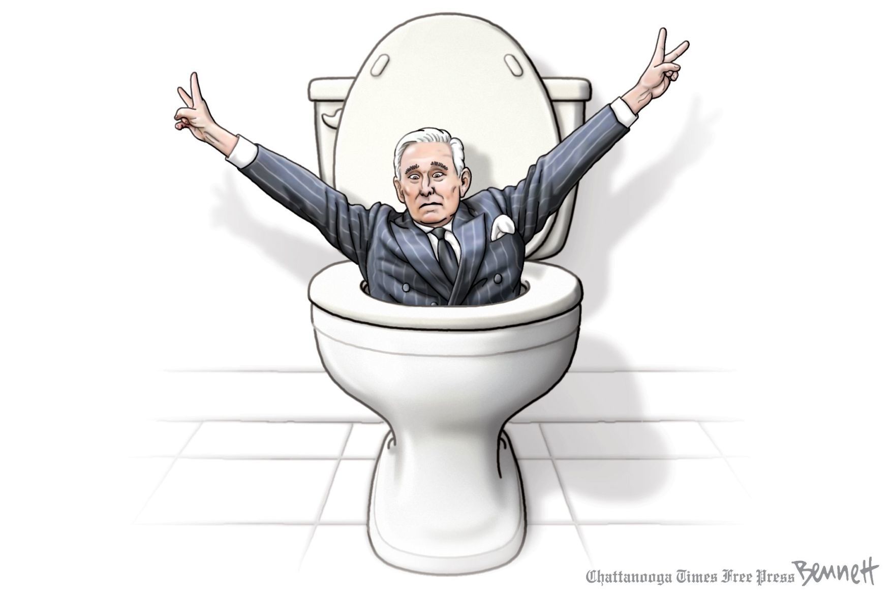 Bennett editorial cartoon